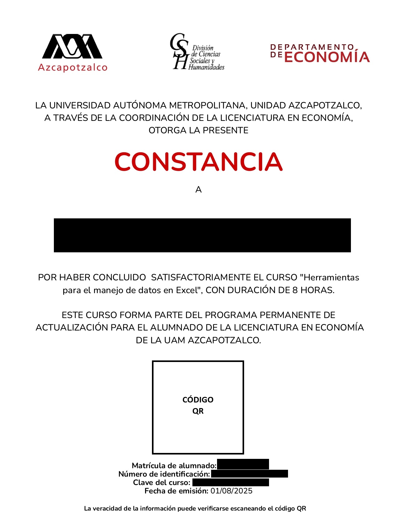 Ejemplo de constancia digital
