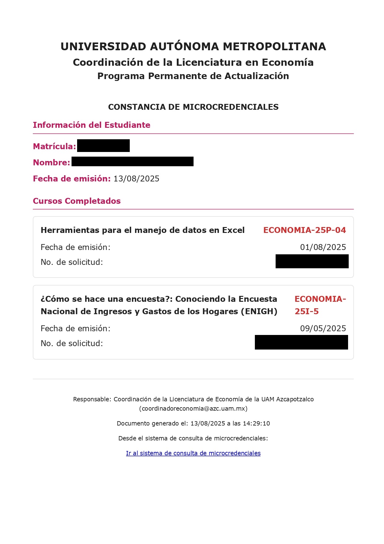 Ejemplo de microcredencial